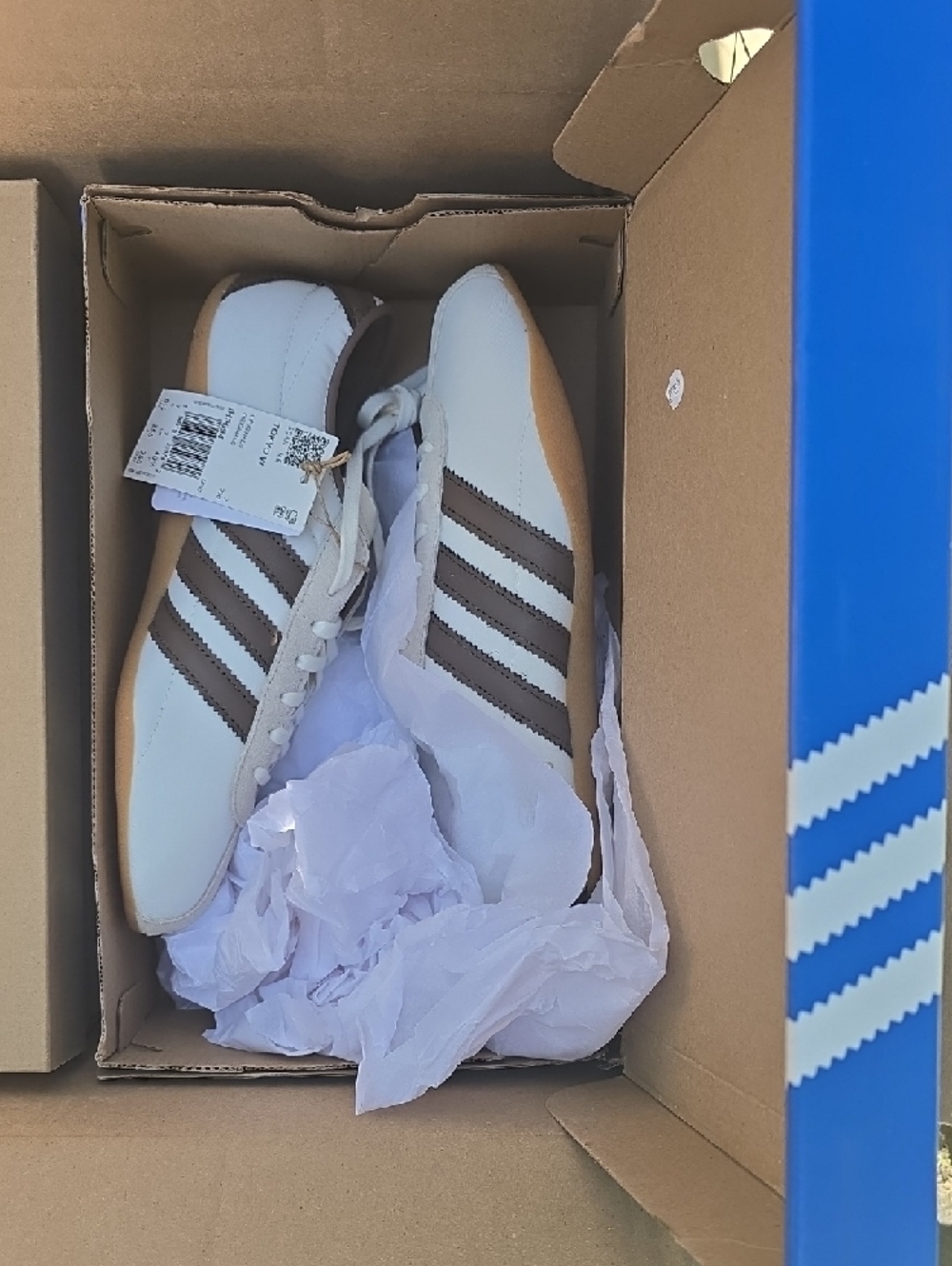 adidas Tokyo W Cream with Brown Three-Stripes Sneakers Size  W 8.5 - Picture 5 of 6